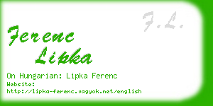 ferenc lipka business card